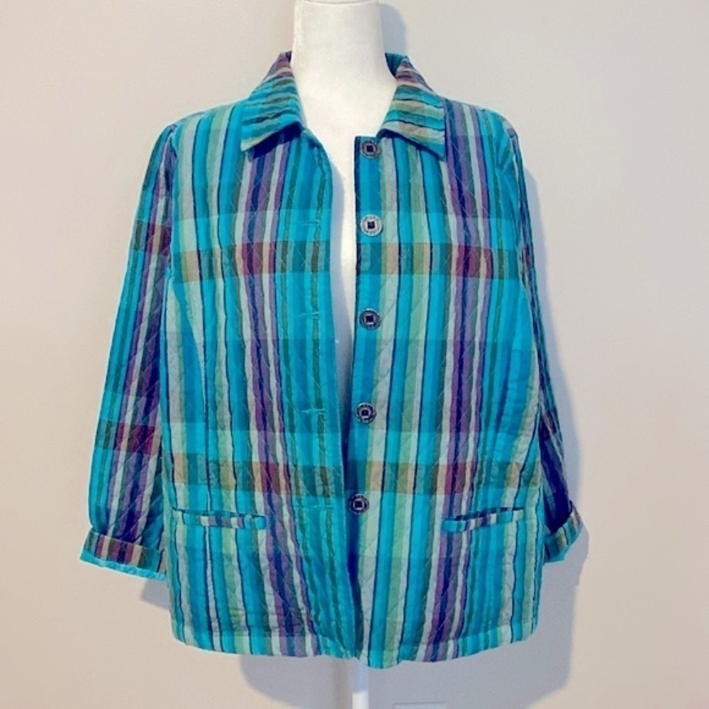 Vintage 90’s company collection quilted plaid jacket